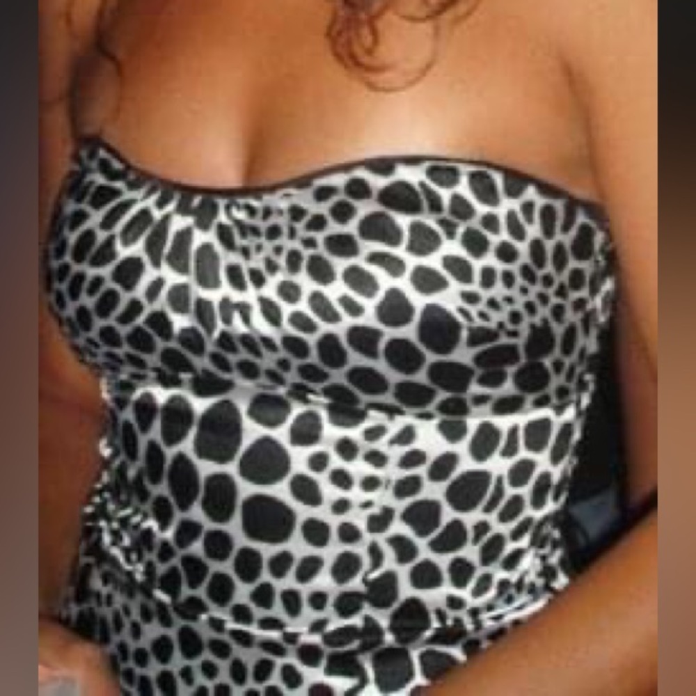 G by Guess Black and White Polka Dot Blouse